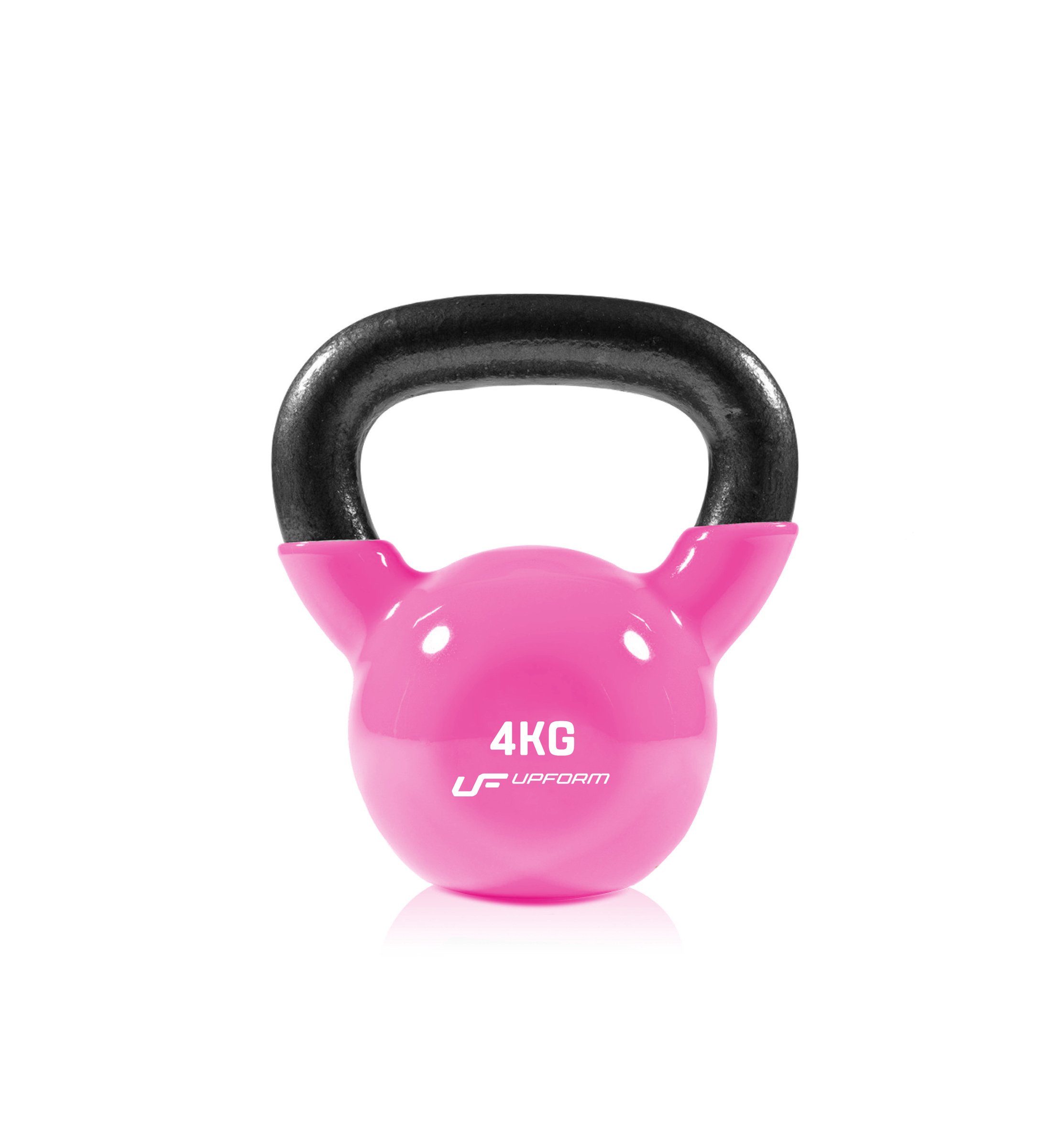 Vinylový liatinový kettlebell UpForm UFKV04 s hmotnosťou 4 kg – produktová fotografia
