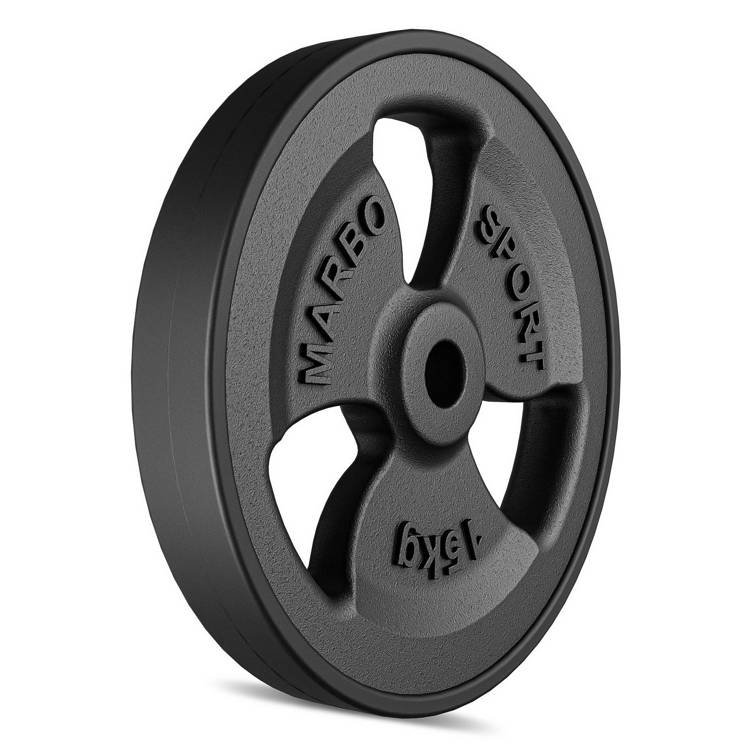 Závažie 15 kg železné pogumované 30 mm Marbo Sport