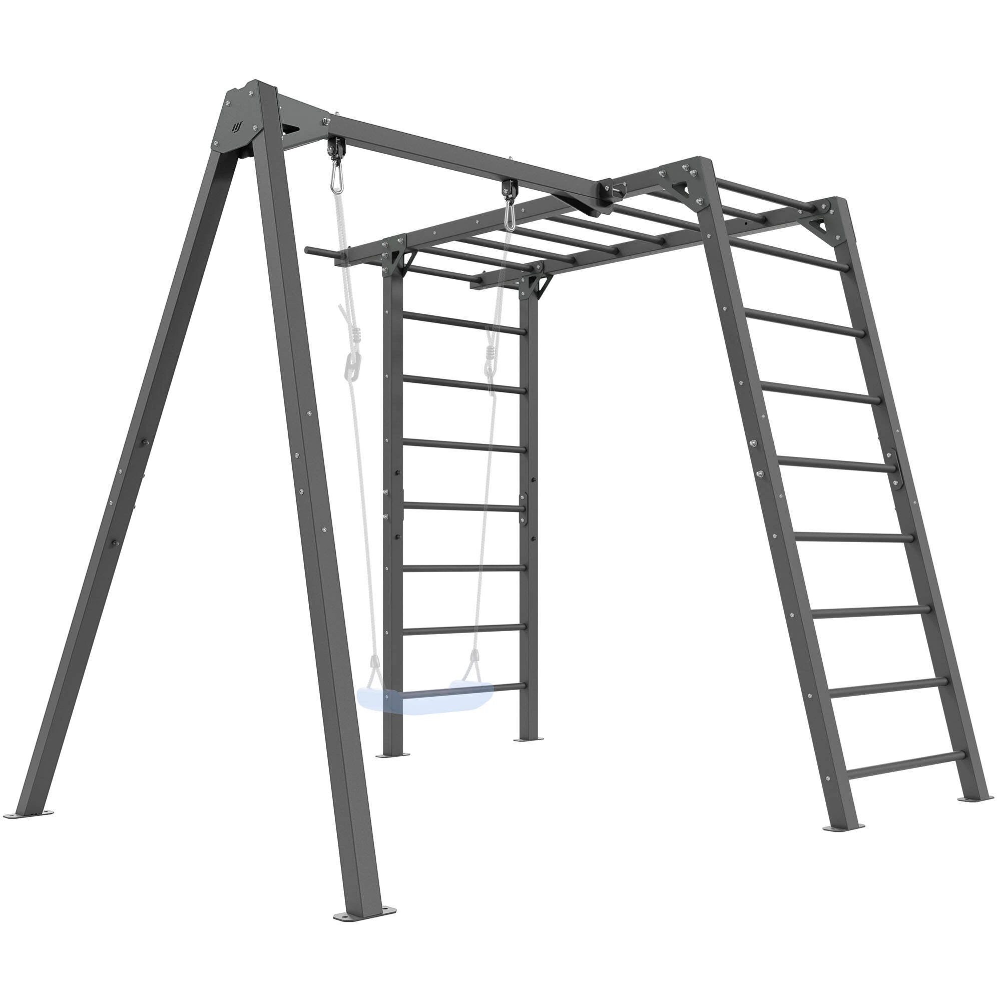 Kompletná vonkajšia gymnastická zostava s hojdačkou Marbo Sport Outdoor PREMIUM MO-Z6 – nosnosť 200 kg