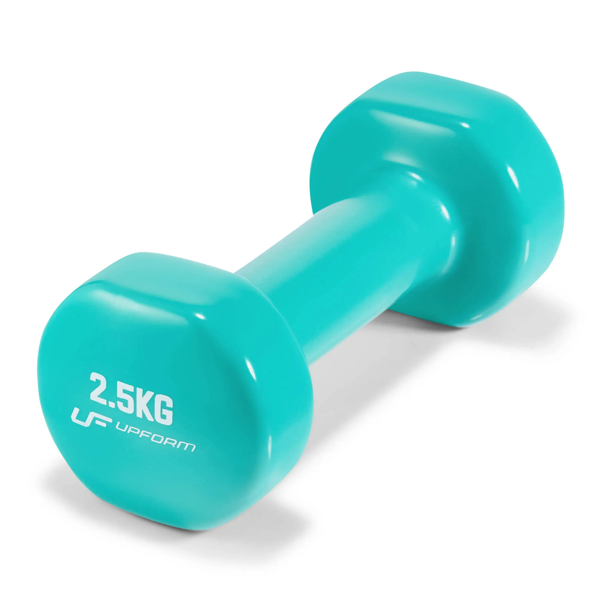 Vinylová fitness činka UpForm 2,5 kg – tyrkysová