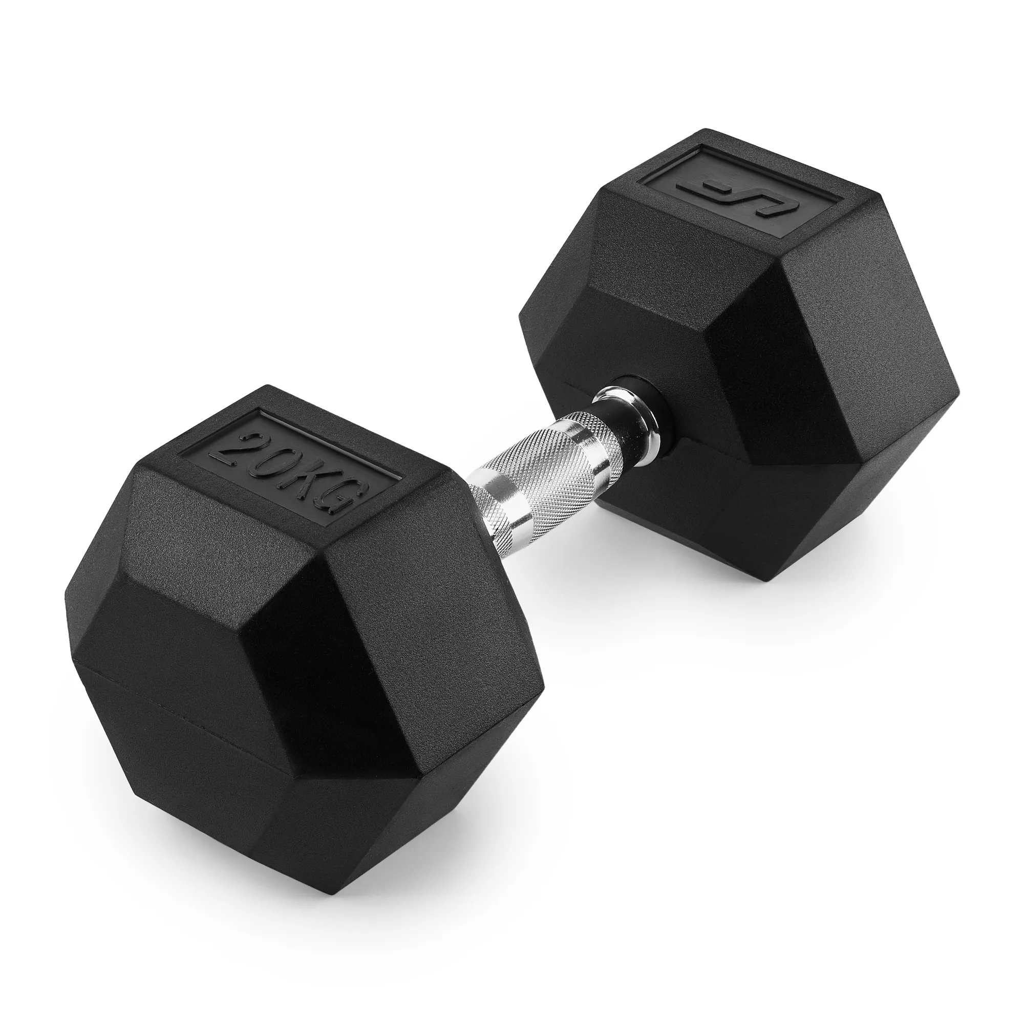 Pogumovaná HEX jednoručná činka UpForm 20 kg