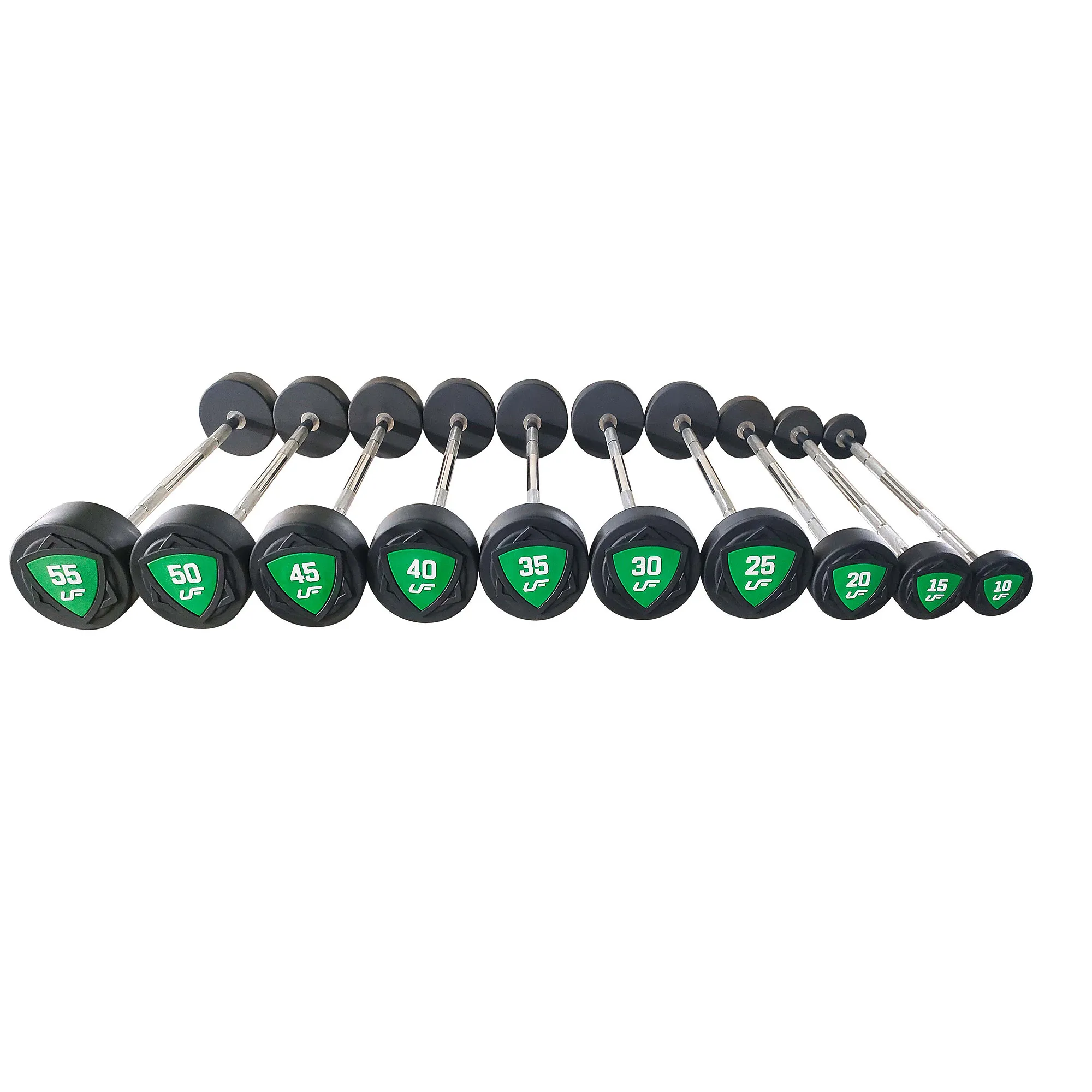 Sada rovných činiek UpForm 10–55 kg s polyuretánovým povrchom – 325 kg