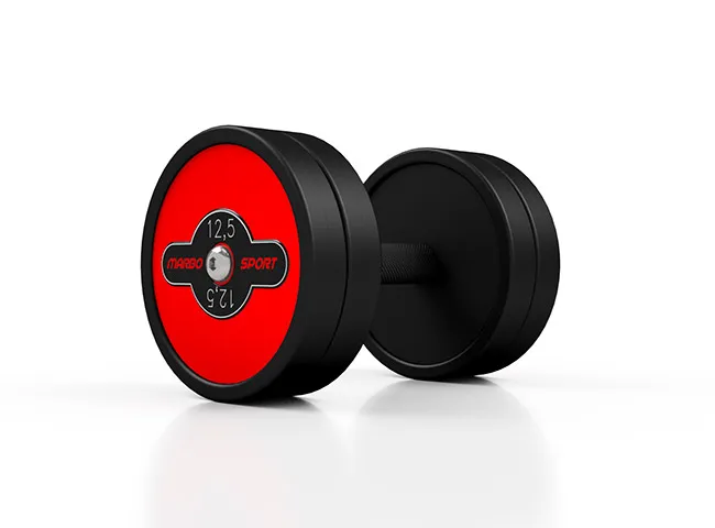 Jednoručka 12,5 Kg železná pogumovaná MW-HG12,5 Marbo Sport