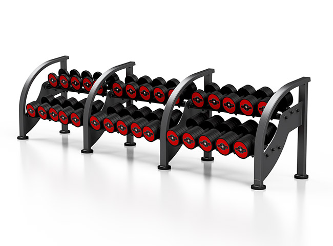 Zostava jednoručiek pogumovaných 5-40 Kg so stojanom Mf-S002 Marbo Sport