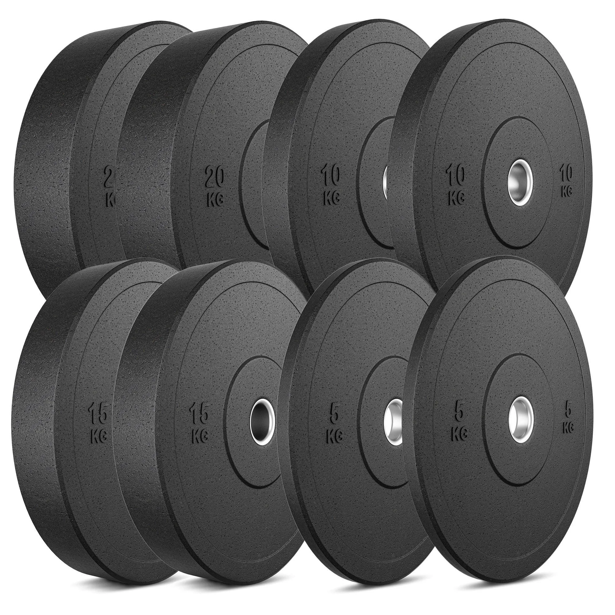 Sada olympijských bumper kotúčov Marbo Sport 100 kg – dvojice 5, 10, 15 a 20 kg