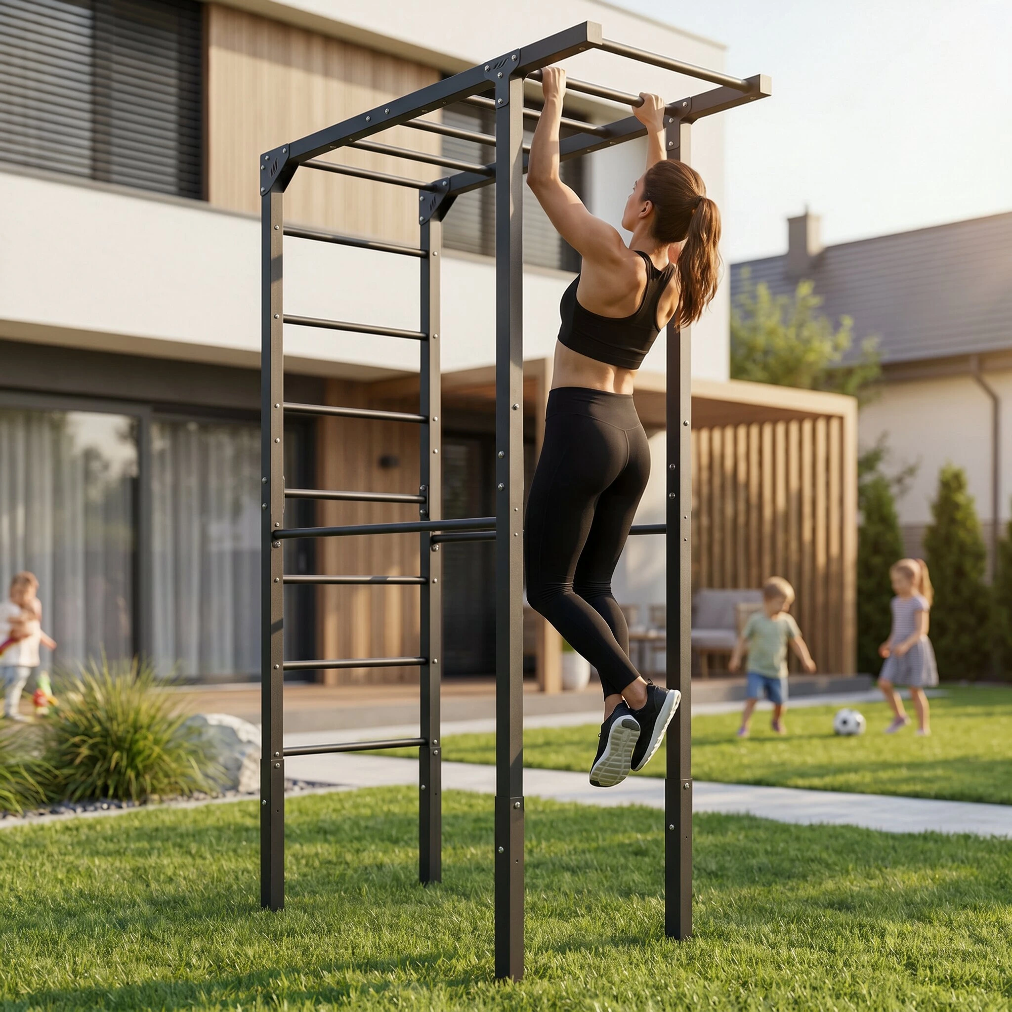 Marbo Sport Outdoor MO-003 – konštrukčné vyhotovenie vonkajších gymnastických rebrín s bradlami