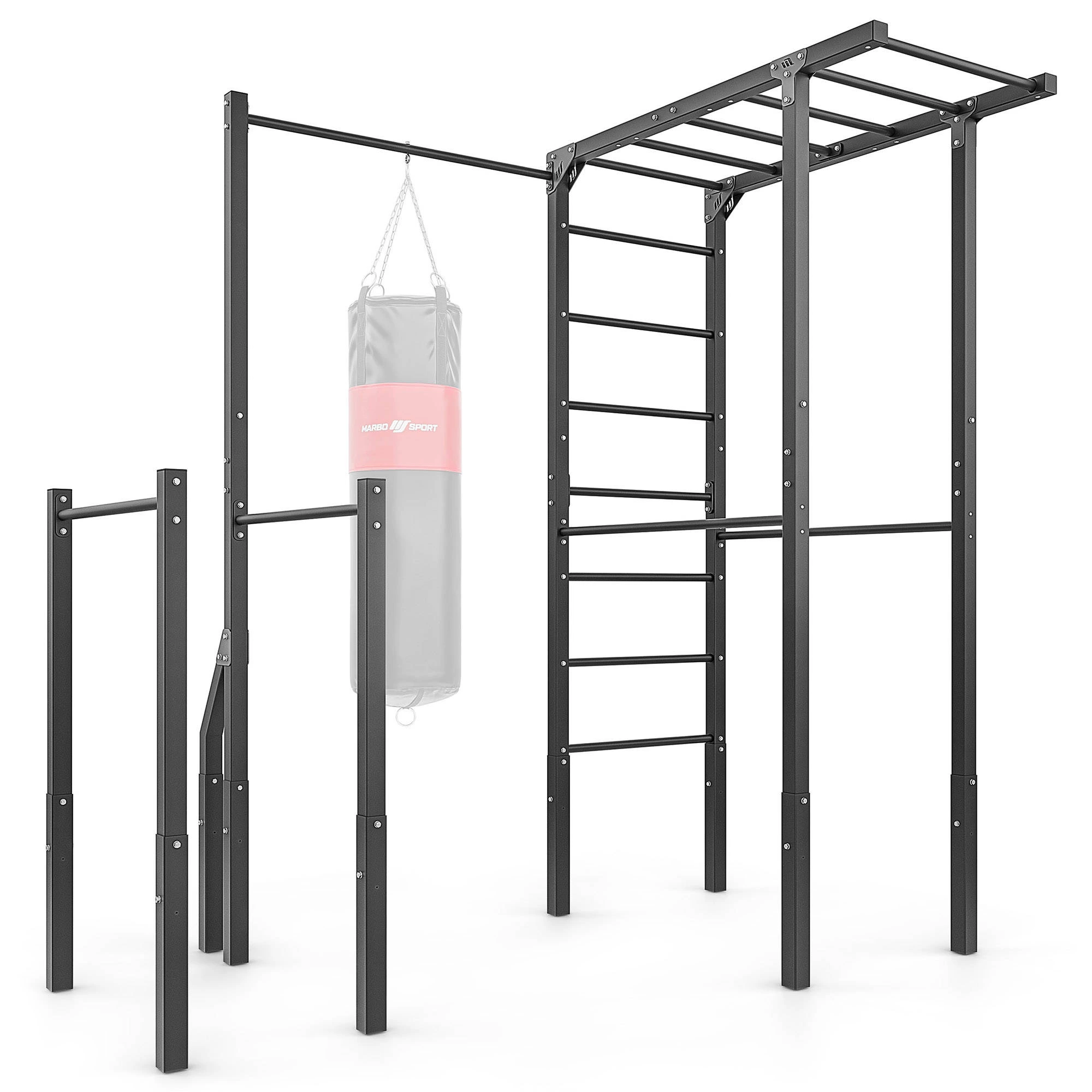 Kompletná vonkajšia fitness zostava Marbo Sport MO-Z5 na kalisteniku, zhyby a dipy