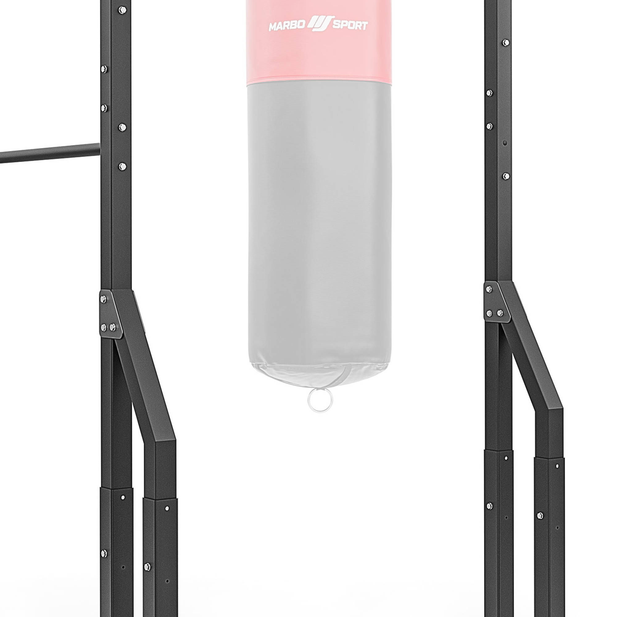 Detail nosných oceľových prvkov vonkajšej hrazdy Marbo Sport Outdoor MO-Z1