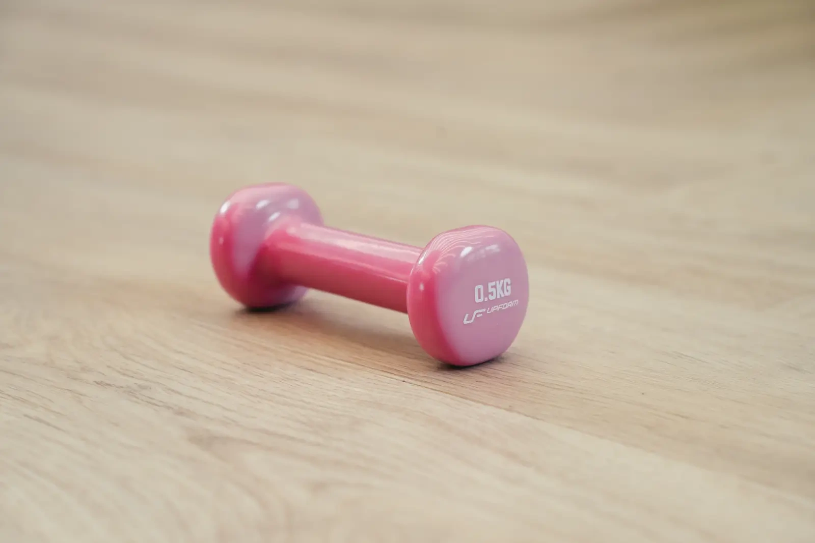 Svetloružová fitness činka UpForm 0,5 kg – ďalší pohľad