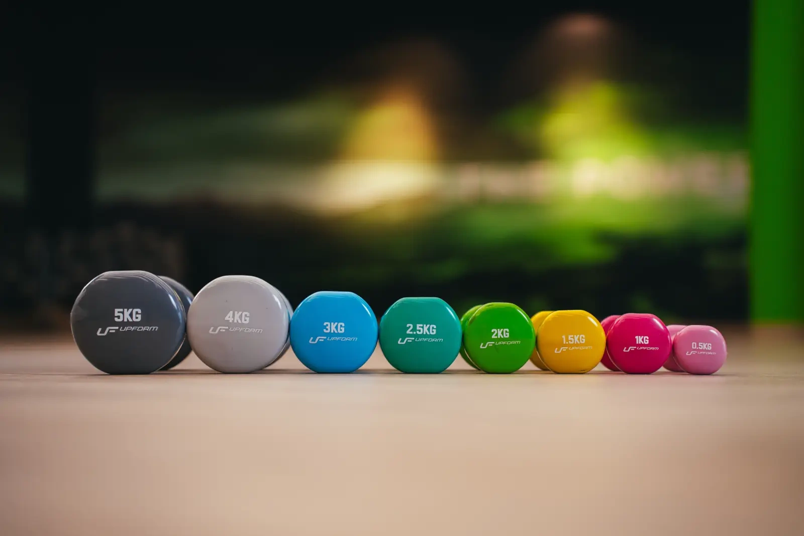 Vinylová fitness činka UpForm 1,5 kg – doplnkový pohľad