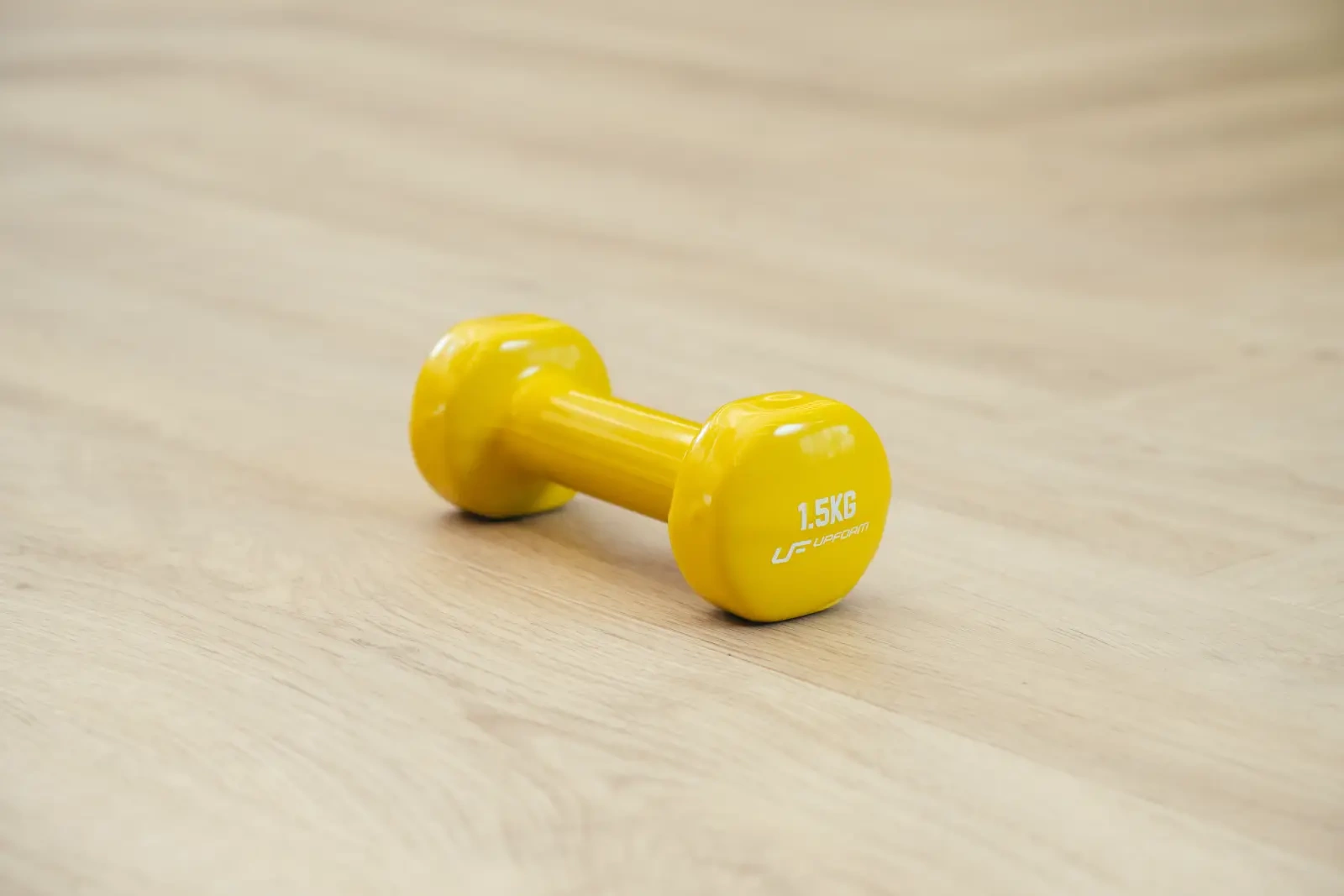 Žltá fitness činka UpForm 1,5 kg – ďalší pohľad