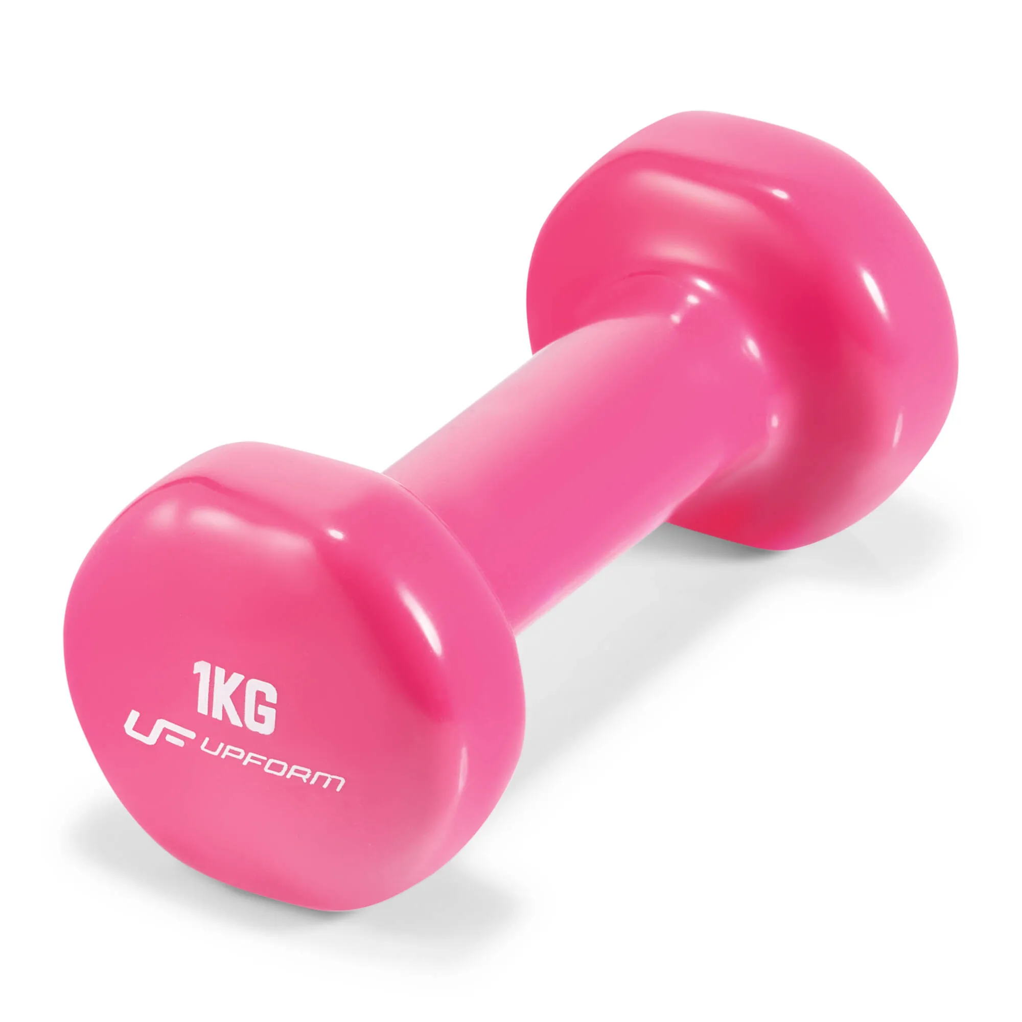 Vinylová fitness činka UpForm 1 kg – ružová