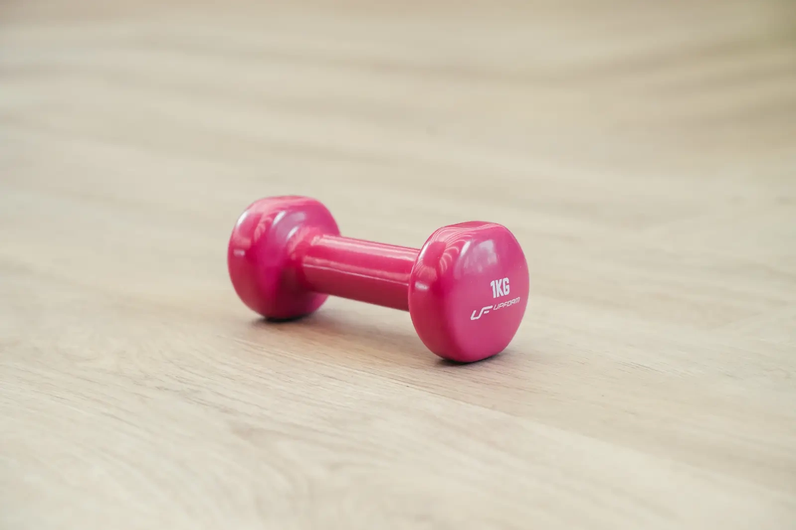 Ružová fitness činka UpForm UFDV-1 – ďalší pohľad