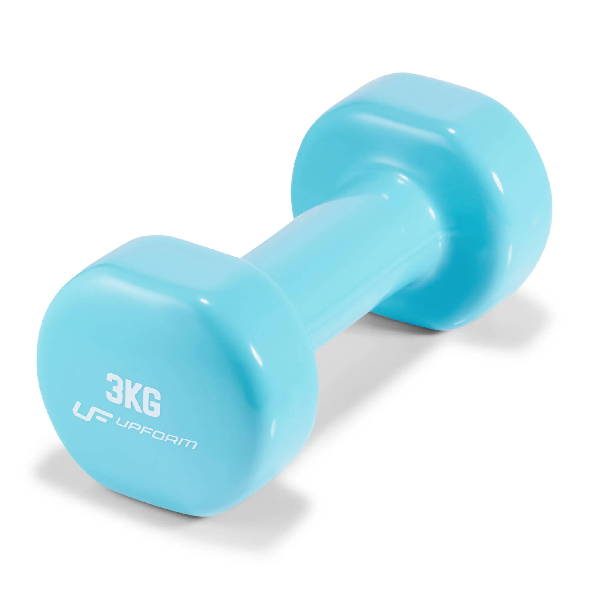 Vinylová fitness činka UpForm 3 kg – modrá