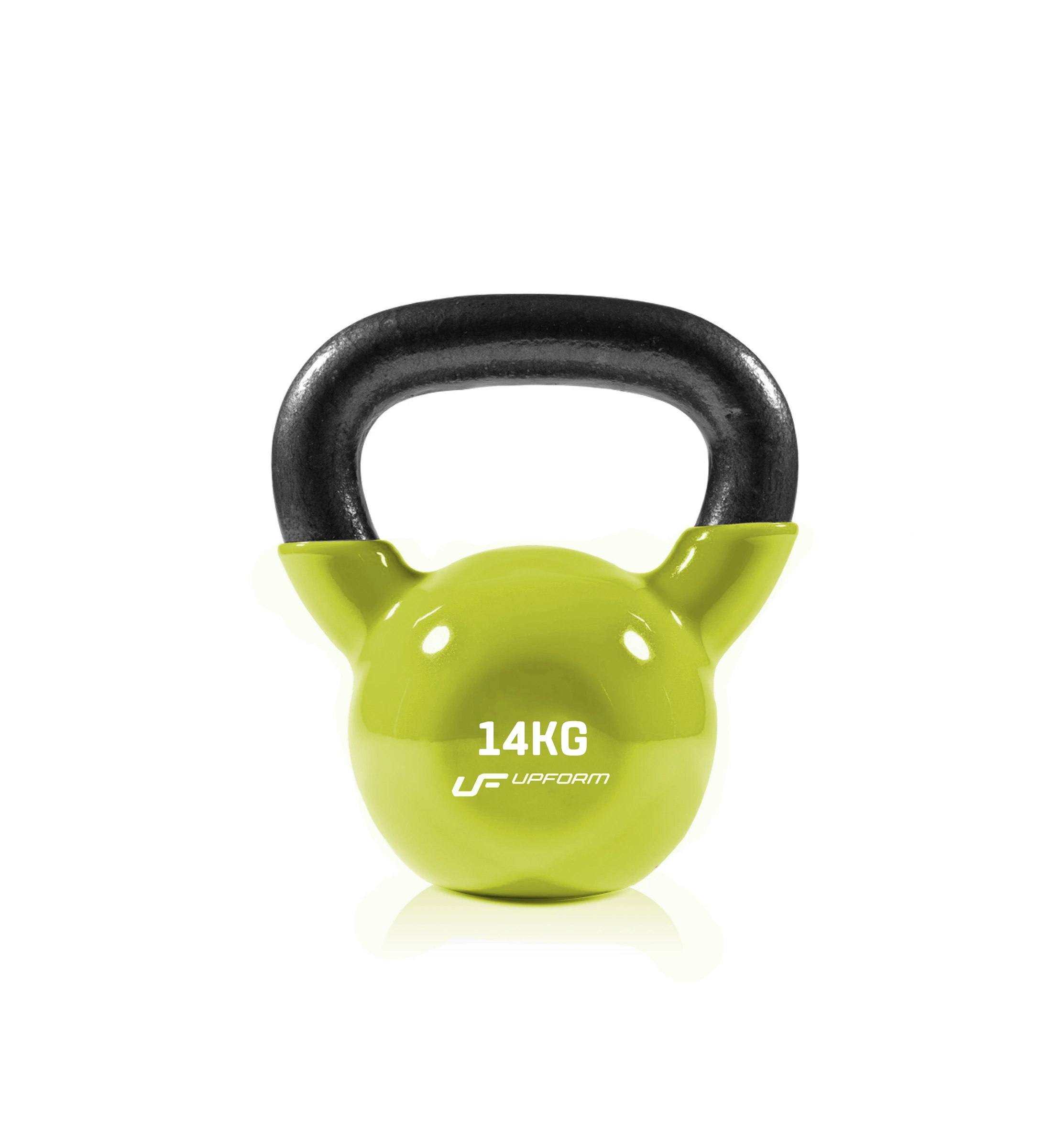 Vinylový liatinový kettlebell UpForm UFKV14 s hmotnosťou 14 kg – produktová fotografia