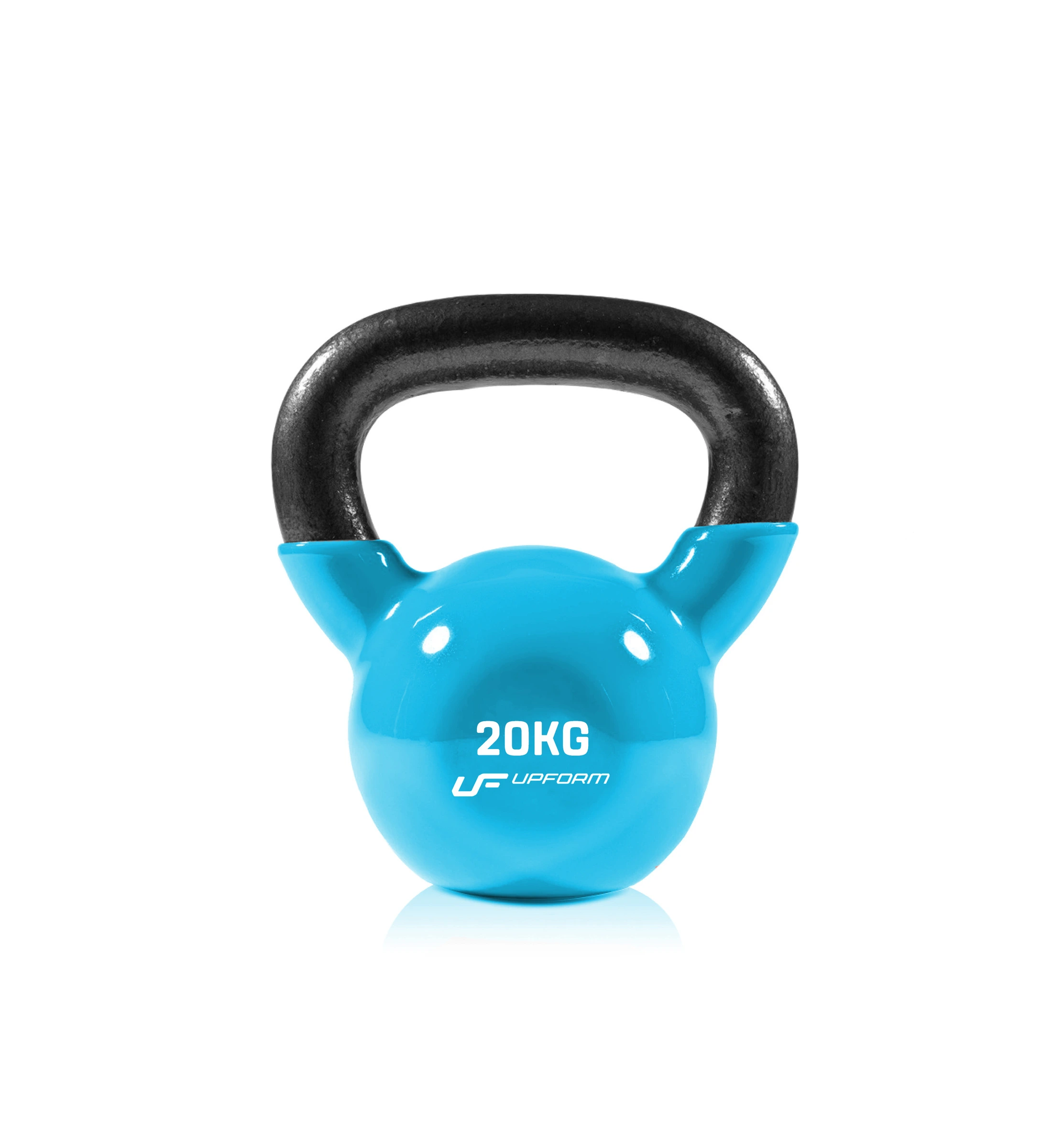 Vinylový liatinový kettlebell UpForm UFKV20 s hmotnosťou 20 kg – produktová fotografia