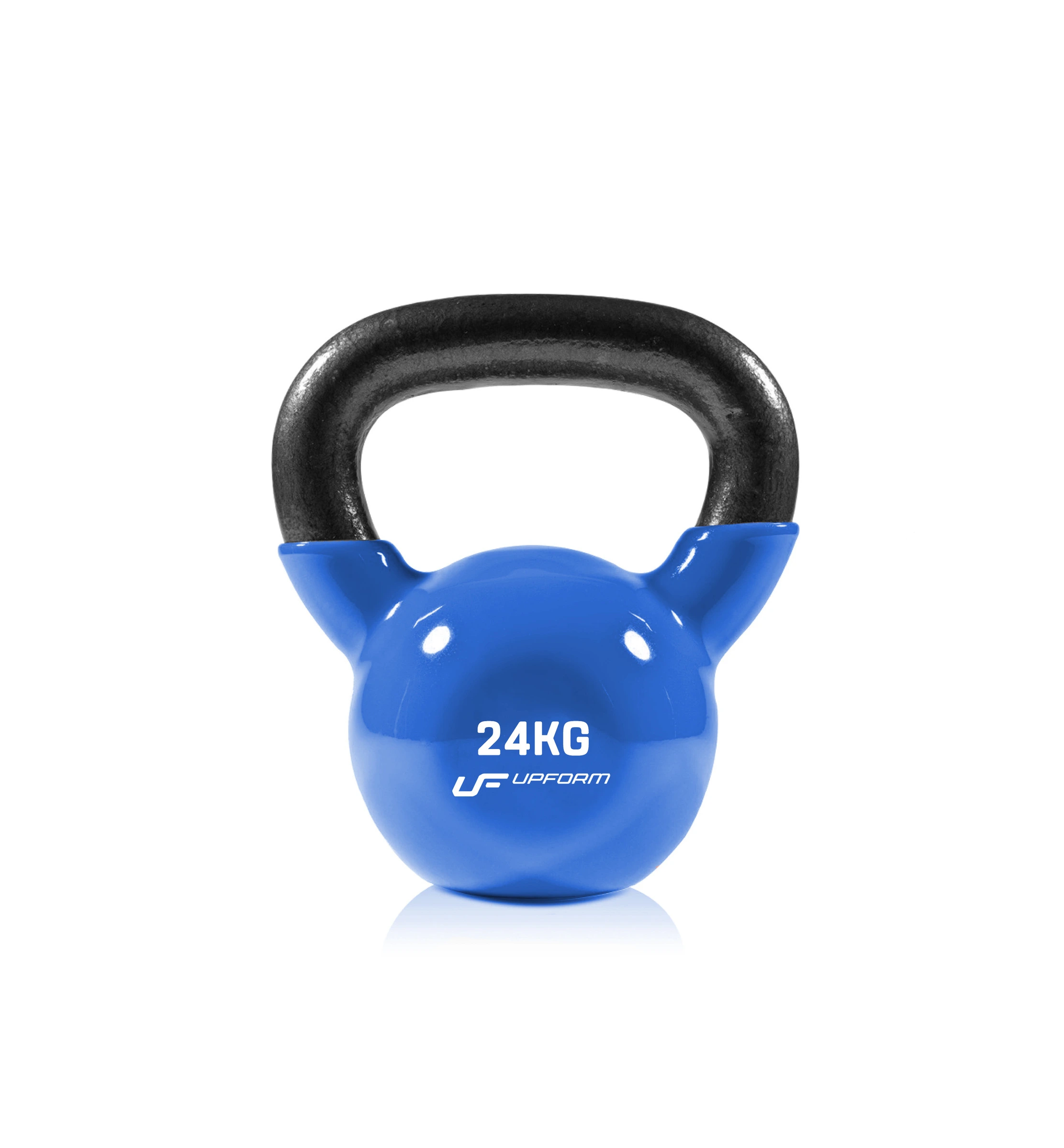 Vinylový liatinový kettlebell UpForm UFKV24 s hmotnosťou 24 kg – produktová fotografia