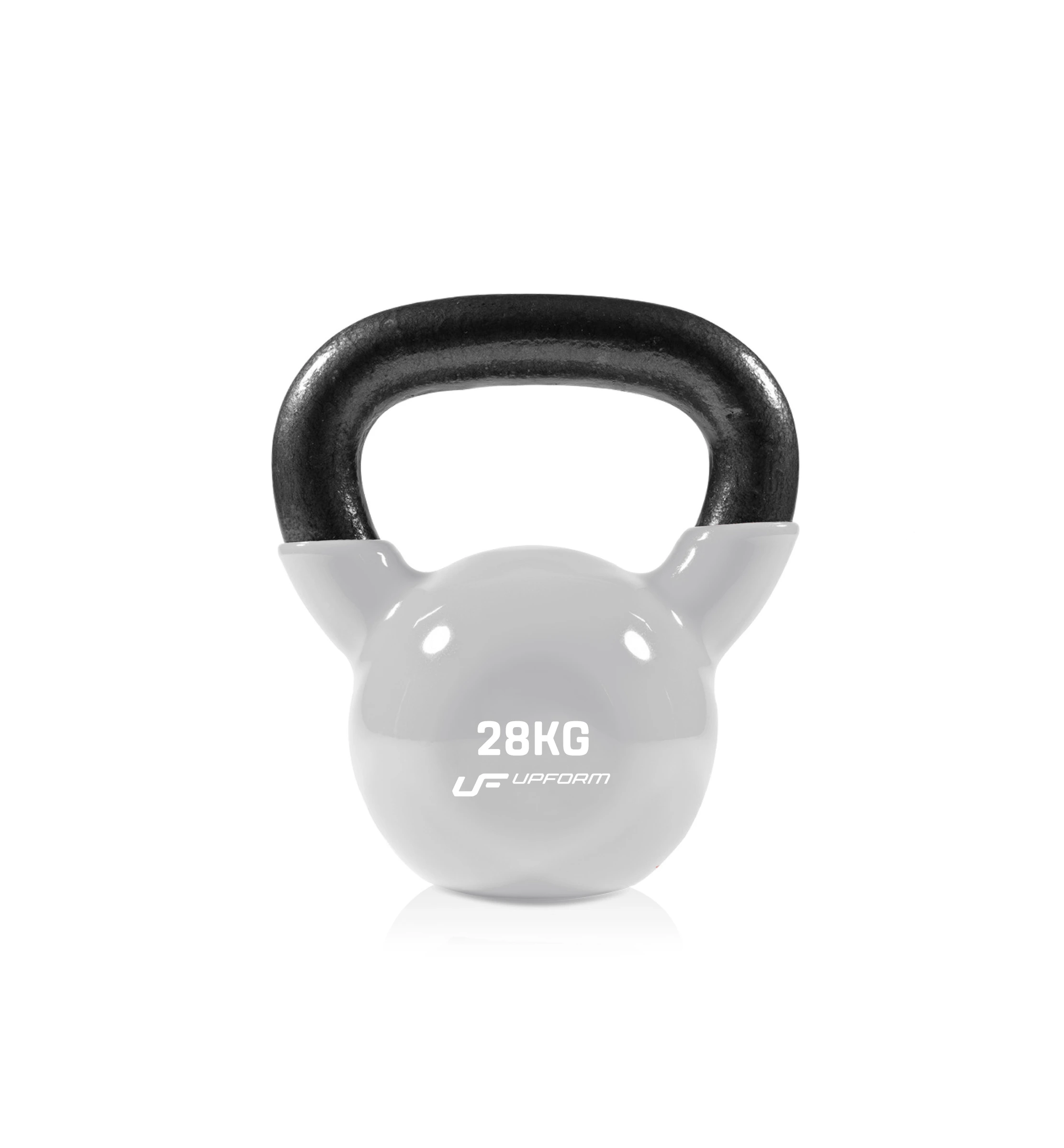 Vinylový liatinový kettlebell UpForm UFKV28 s hmotnosťou 28 kg – produktová fotografia