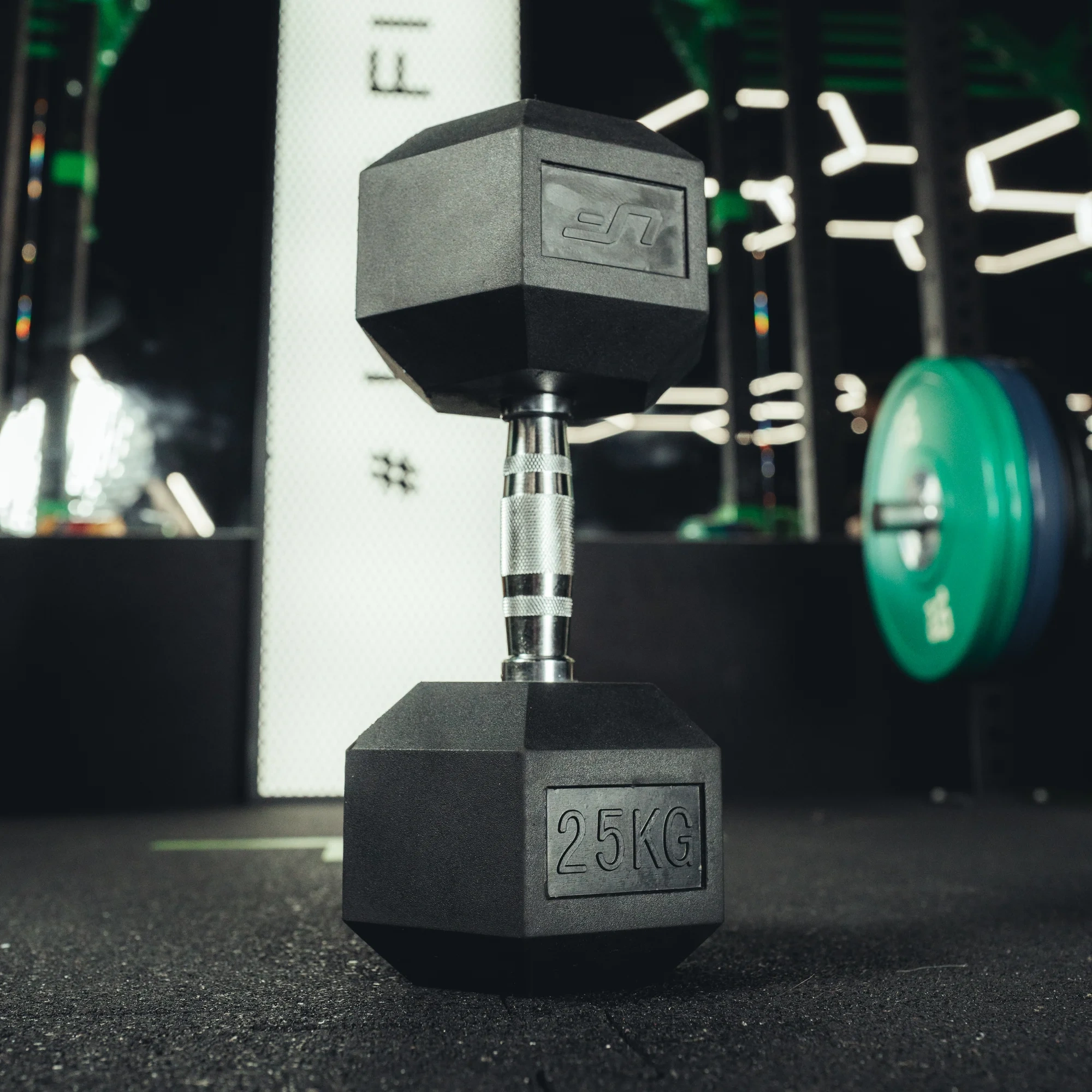 Pogumovaná činka UpForm 25 kg s pevnou hmotnosťou