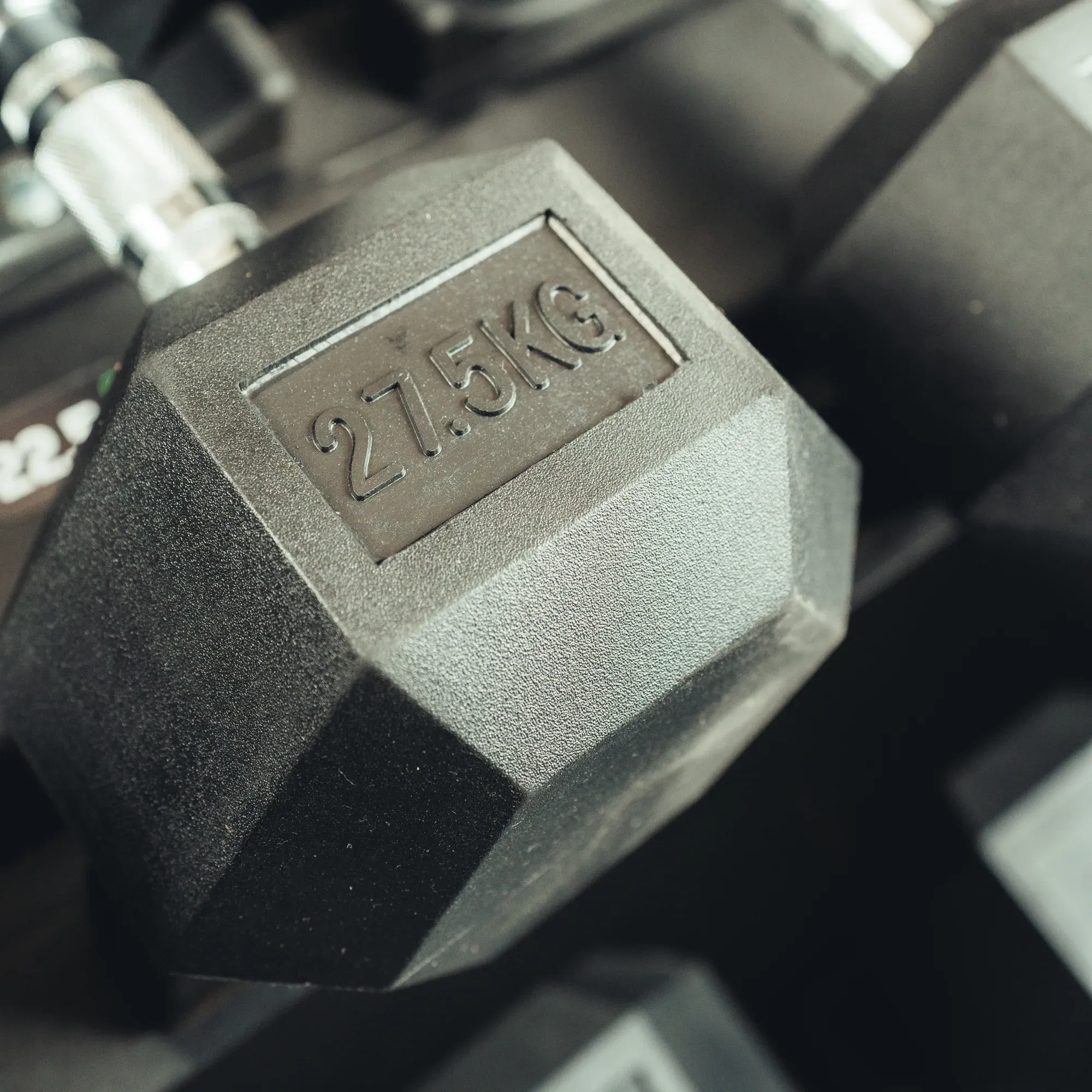 Liatinová pogumovaná HEX činka UpForm 27,5 kg