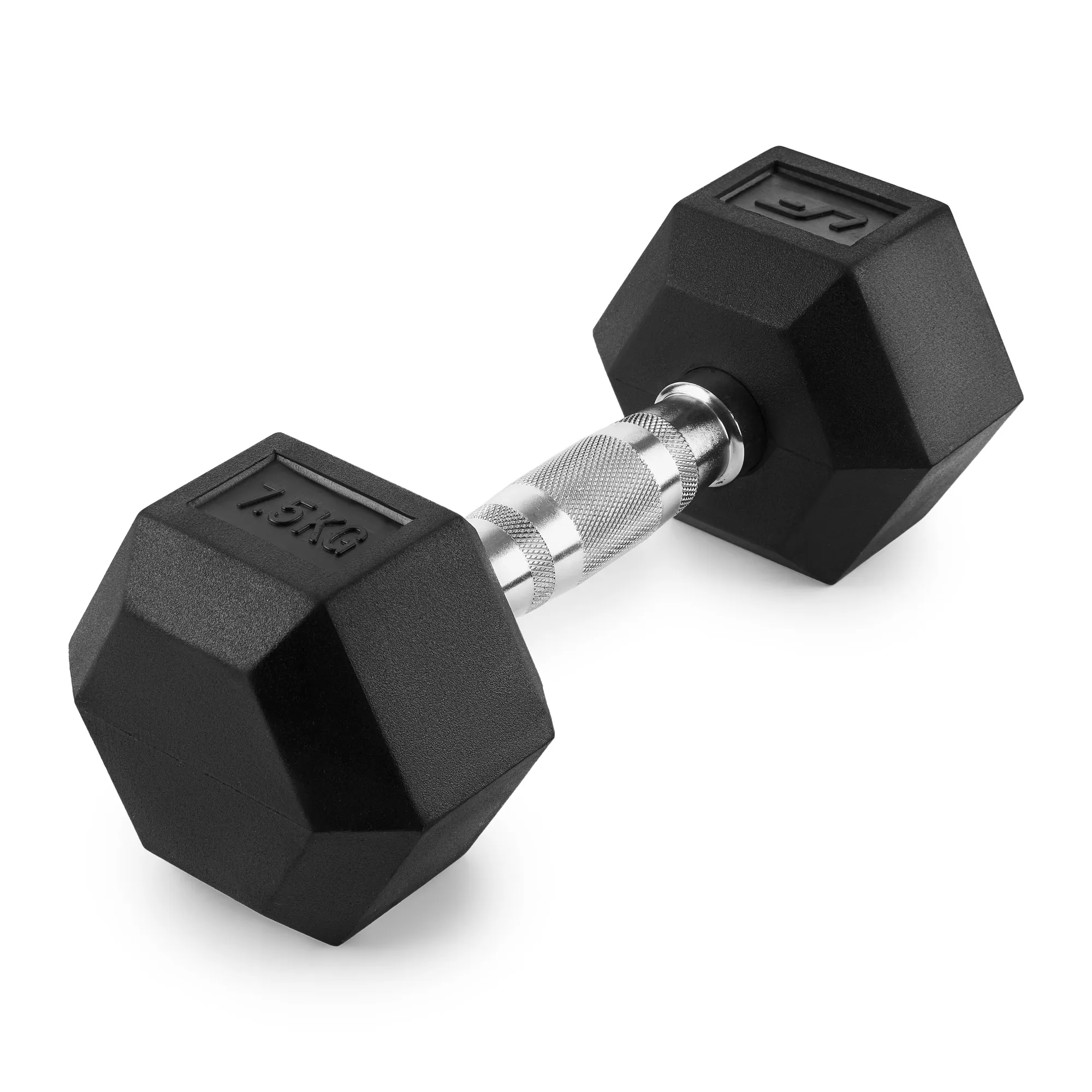 Pogumovaná HEX jednoručná činka UpForm 7,5 kg