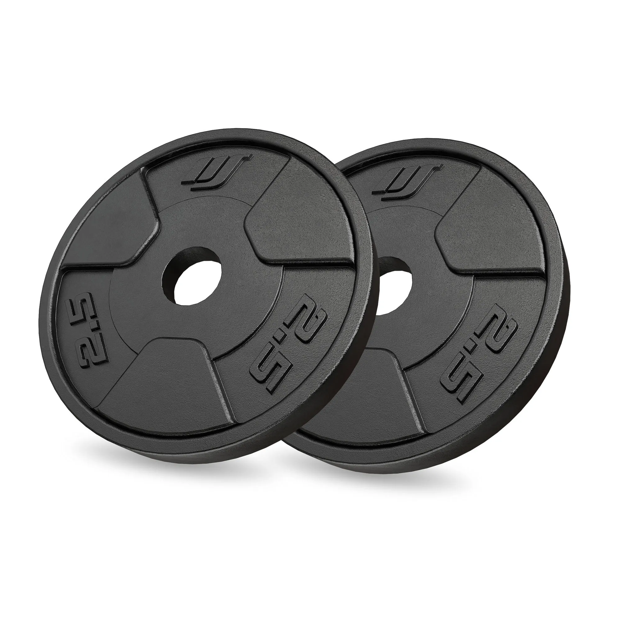 Sada liatinových záťažových kotúčov Marbo Sport 2 × 2,5 kg s otvorom 31 mm