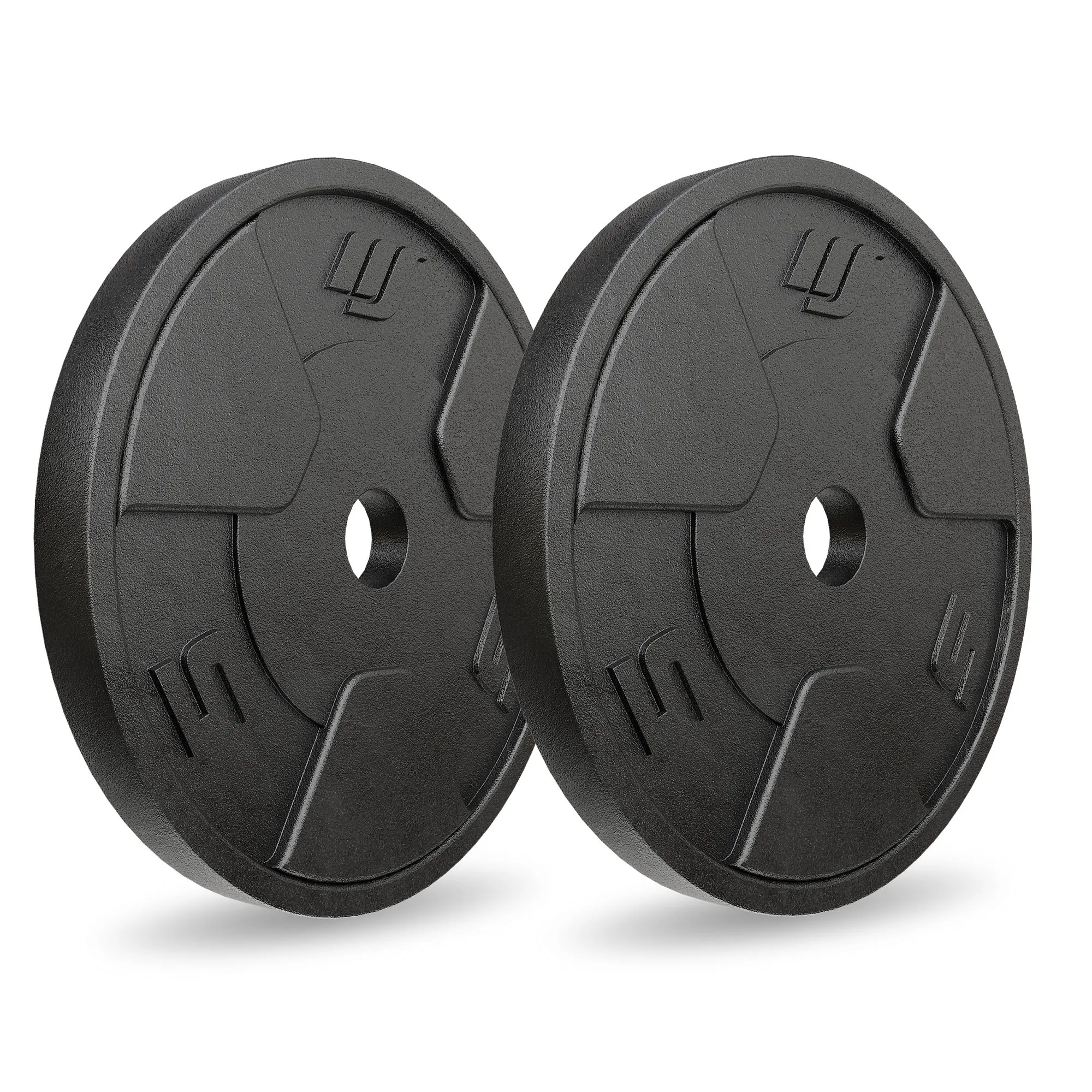 Sada liatinových záťažových kotúčov Marbo Sport 2 × 5 kg s otvorom 31 mm