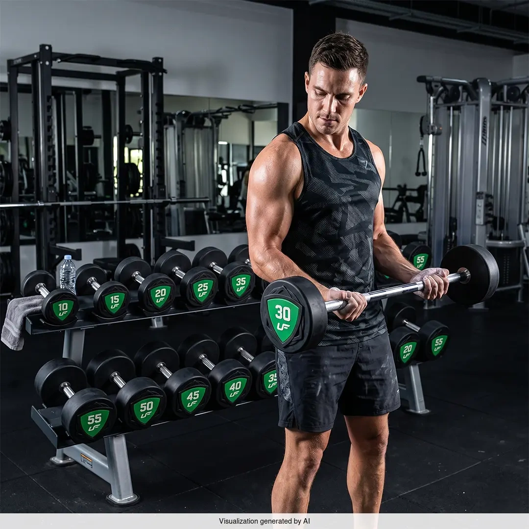 Kompletná sada 10 rovných činiek UpForm 10–55 kg – 325 kg